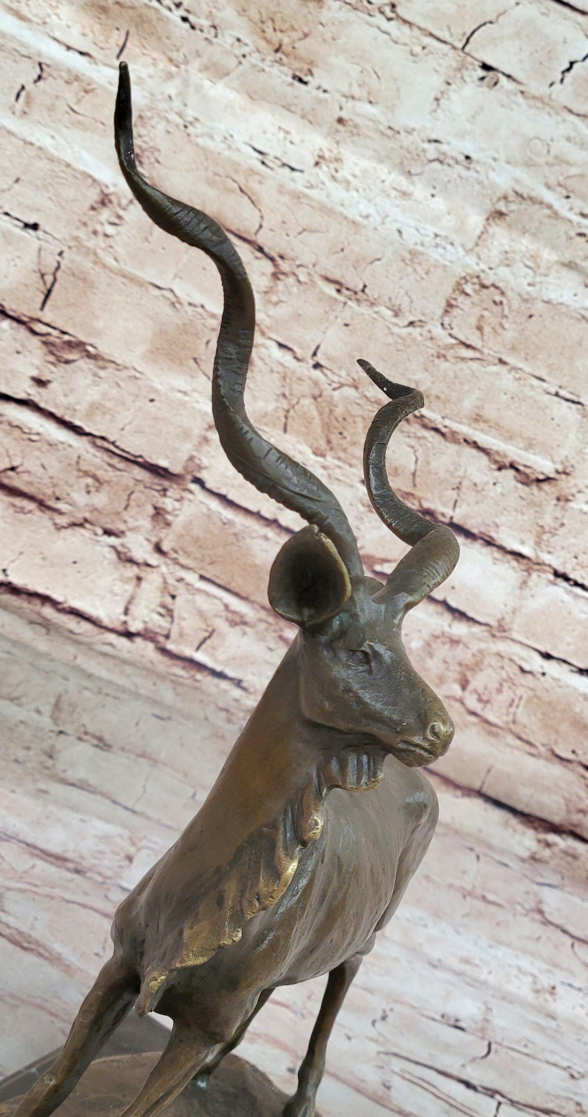 Antelope Kudu Gazelle African Safari Bronze Sculpture