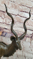 Kudu Antelope Gazelle Bronze Sculpture on Marble Base
