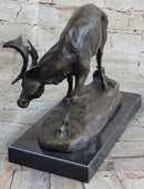 Buck Deer Elk Stag Wildlife Art Bronze Marble