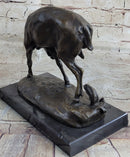Buck Deer Elk Stag Wildlife Art Bronze Marble