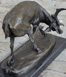 Buck Deer Elk Stag Wildlife Art Bronze Marble