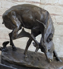 Buck Deer Elk Stag Wildlife Art Bronze Marble