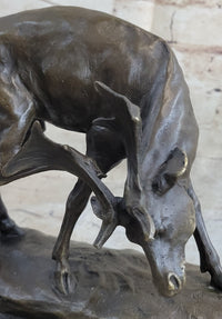 Buck Deer Elk Stag Wildlife Art Bronze Marble