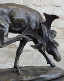 Buck Deer Elk Stag Wildlife Art Bronze Marble