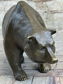 Bronze Sculpture Black Grizzly Bear Mother with Cubs