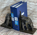 Bronze Elephant Bookends Sculpture Art