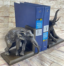 Bronze Elephant Bookends Sculpture Art