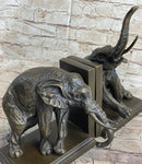 Bronze Elephant Bookends Sculpture Art