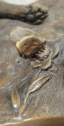 Cat playing with a butterfly by Miguel Fernando Lopez (Milo) Bronze Sculpture