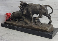 Large Clesinger Fighting Bulls Bronze Sculpture