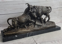 Large Clesinger Fighting Bulls Bronze Sculpture