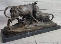 Large Clesinger Fighting Bulls Bronze Sculpture