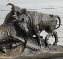 Large Clesinger Fighting Bulls Bronze Sculpture