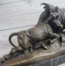 Large Clesinger Fighting Bulls Bronze Sculpture