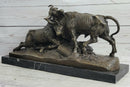 Large Clesinger Fighting Bulls Bronze Sculpture