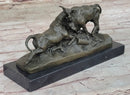 COMBAT DE TAUREAUX by Clesinger Bulls Fighting Bronze Statue Sculpture 5" x 10"