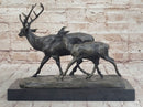 Deer Buck Elk Doe Fawn Caribou Reindeer Bronze 11" x 13"