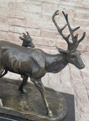 Deer Buck Elk Doe Fawn Caribou Reindeer Bronze 11" x 13"