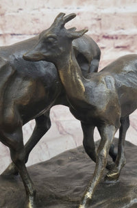 Deer Buck Elk Doe Fawn Caribou Reindeer Bronze 11" x 13"