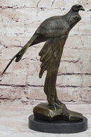 Bird of Prey Vulture Bronze Sculpture on Marble Base 10" x 9"