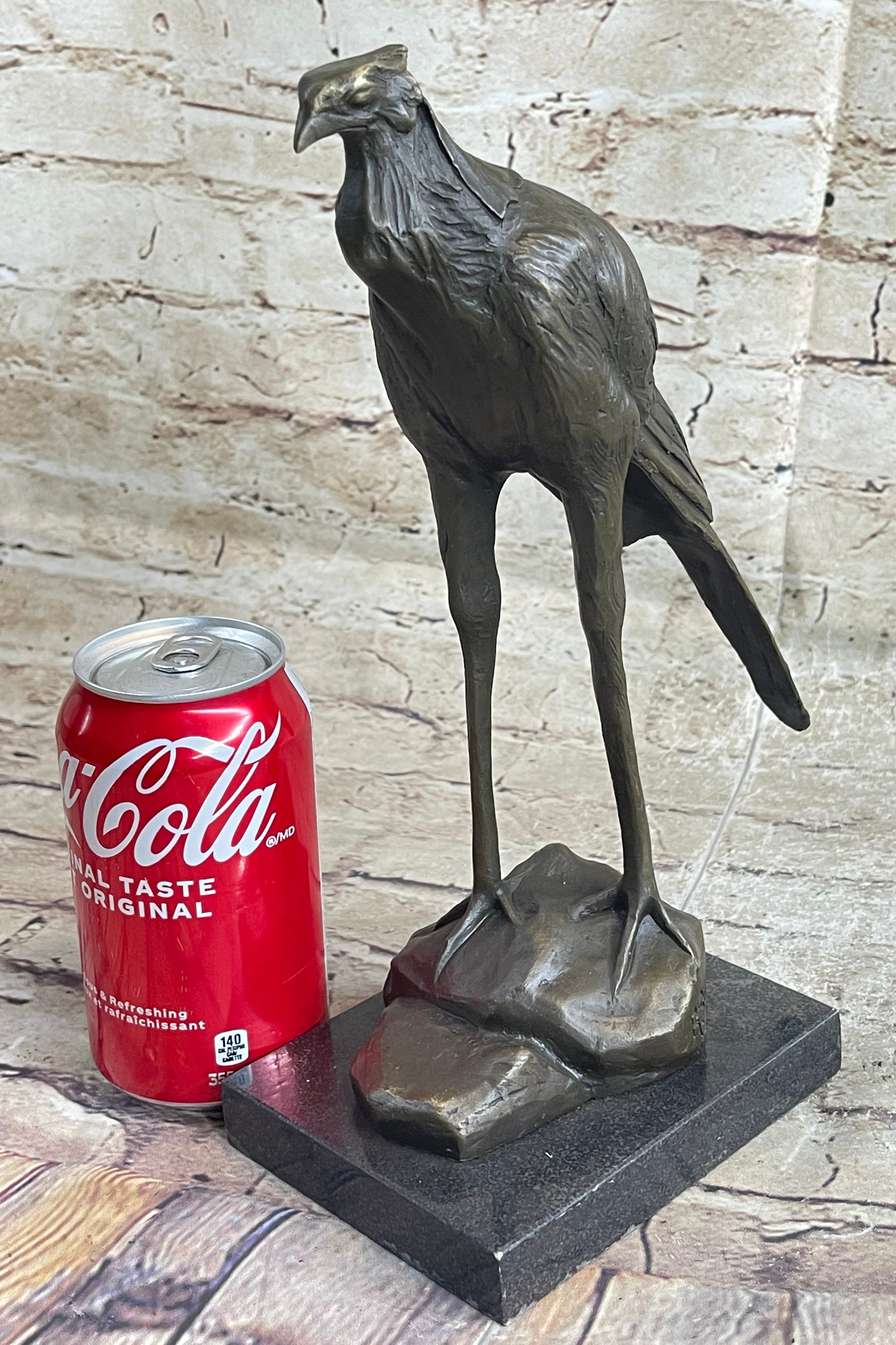 Handmade Bronze Sculpture, Statue STORK EXOTIC BRONZE Gift