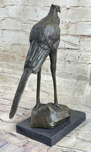 Handmade Bronze Sculpture, Statue STORK EXOTIC BRONZE Gift