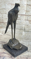 Handmade Bronze Sculpture, Statue STORK EXOTIC BRONZE Gift