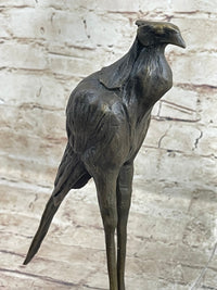 Handmade Bronze Sculpture, Statue STORK EXOTIC BRONZE Gift