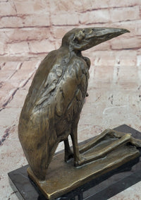 Rembrandt Bugatti Sculpture Marabou Stork Signed Animal Artwork Figurine