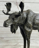 Milo Moose Bronze Sculpture on Marble Base