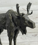 Milo Moose Bronze Sculpture on Marble Base