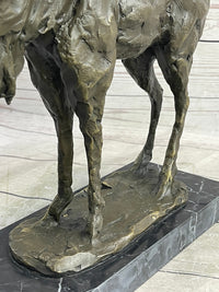 Milo Moose Bronze Sculpture on Marble Base