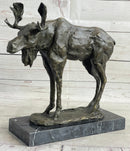 Milo Moose Bronze Sculpture on Marble Base