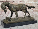 Hot Cast Bronze Golden Retriever Hunting Dog w/ Quail Sculpture