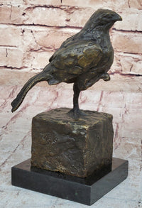 Bronze Metal Bird Sculpture Crude Style Original Art