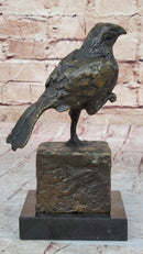 Bronze Metal Bird Sculpture Crude Style Original Art