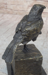 Bronze Metal Bird Sculpture Crude Style Original Art