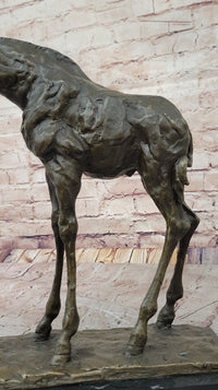 Milo Giraffe Bronze Sculpture on Marble Base