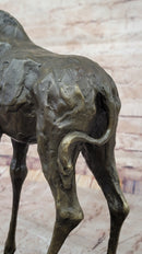 Milo Giraffe Bronze Sculpture on Marble Base
