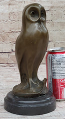 Bronze Owl Bird Sculpture by Milo on Marble Base