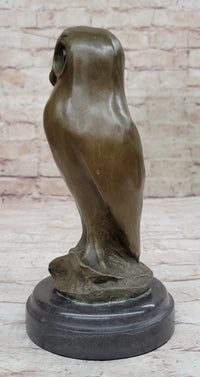 Bronze Owl Bird Sculpture by Milo on Marble Base