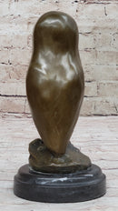Bronze Owl Bird Sculpture by Milo on Marble Base