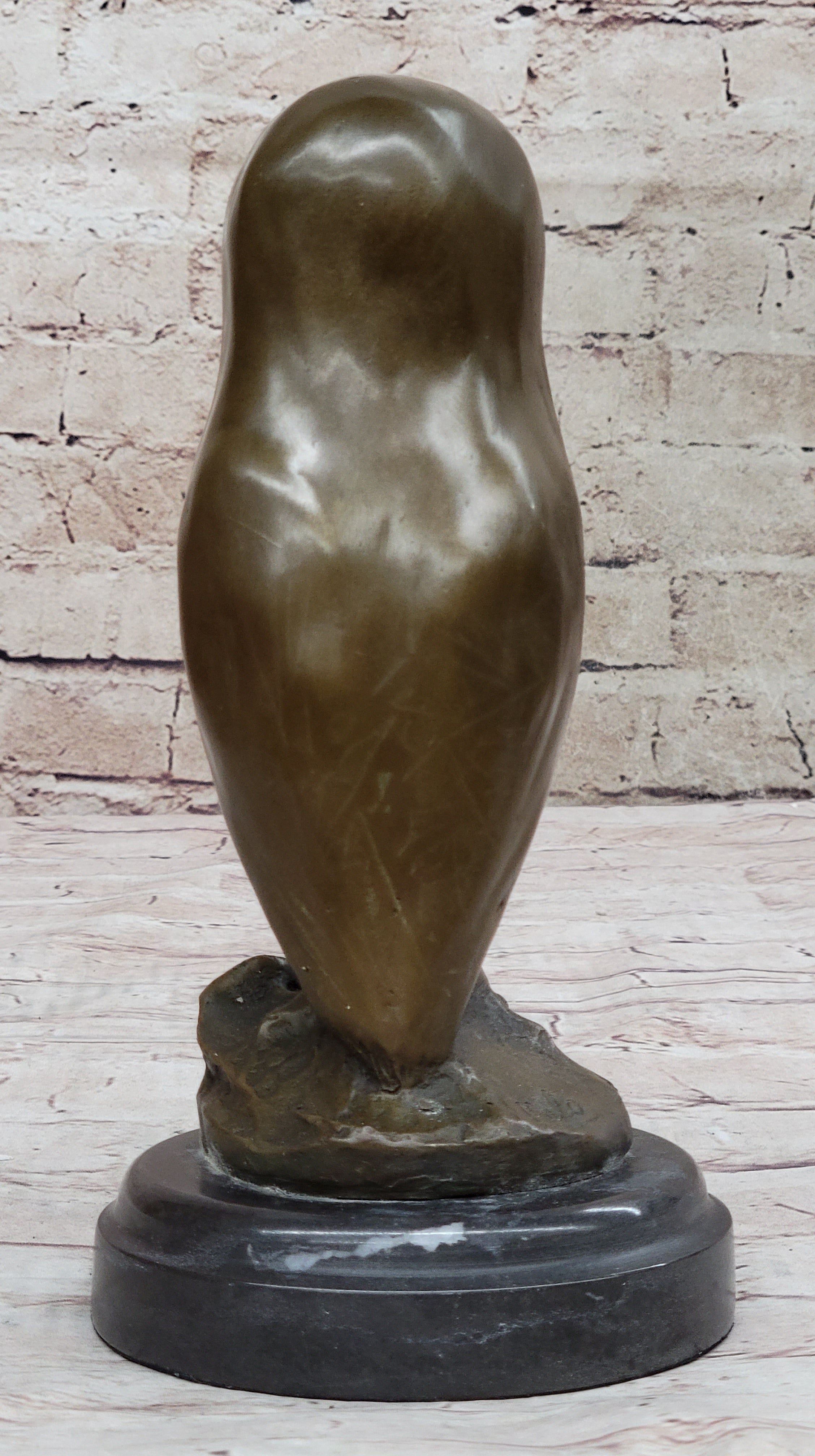 Bronze Owl Bird Sculpture by Milo on Marble Base