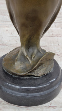 Bronze Owl Bird Sculpture by Milo on Marble Base