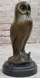 Bronze Owl Bird Sculpture by Milo on Marble Base