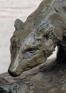 Two Playful Bears Bronze Sculpture by Milo on Marble Base