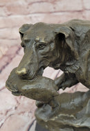 Labrador Retriever with Bird Duck In Mouth Bronze Statue Sculpture Hunting Decor