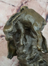 Labrador Retriever with Bird Duck In Mouth Bronze Statue Sculpture Hunting Decor