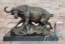 Signed Original Milo Cape Buffalo Genuine Animal Bronze Sculpture Statue