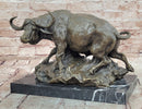 Signed Original Milo Cape Buffalo Genuine Animal Bronze Sculpture Statue